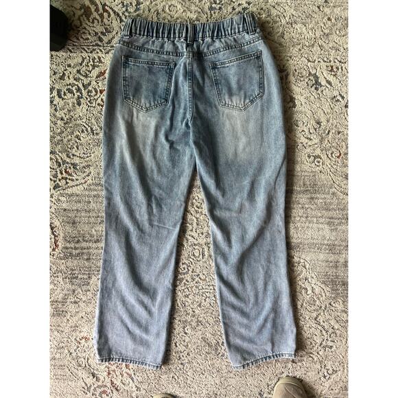 Angels of Difference Light Wash Distressed Straight Leg Jean Sz 10/30 - Picture 5 of 11